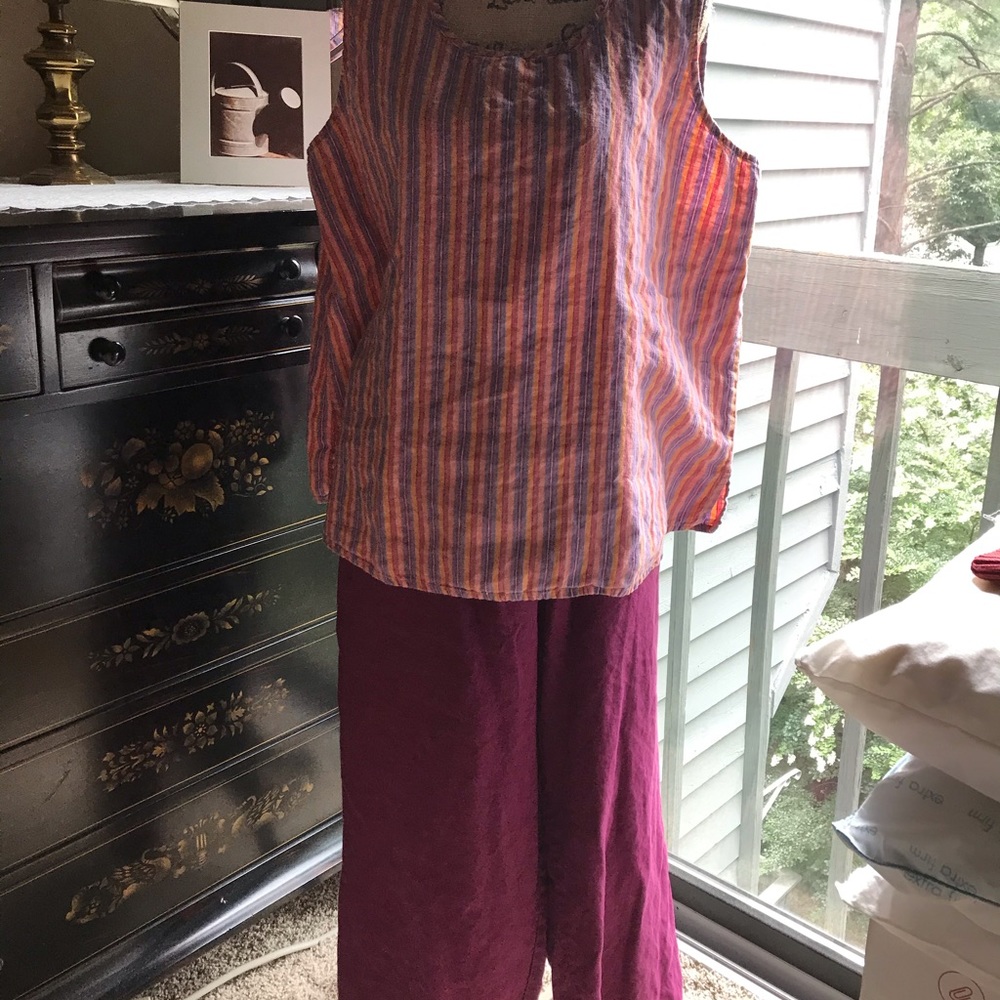 Flax ankle pant & top 1G